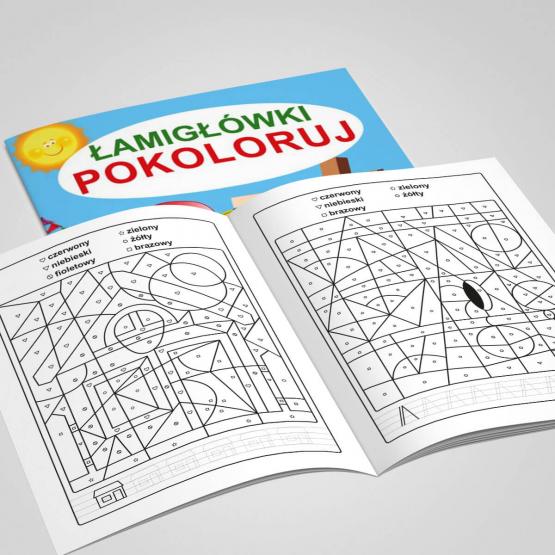 9788364859182 Kolorowanka Łamigłówki - Pokoloruj